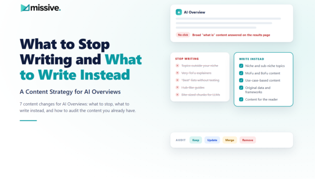 What to stop writing and what to write instead: a content strategy for AI Overviews