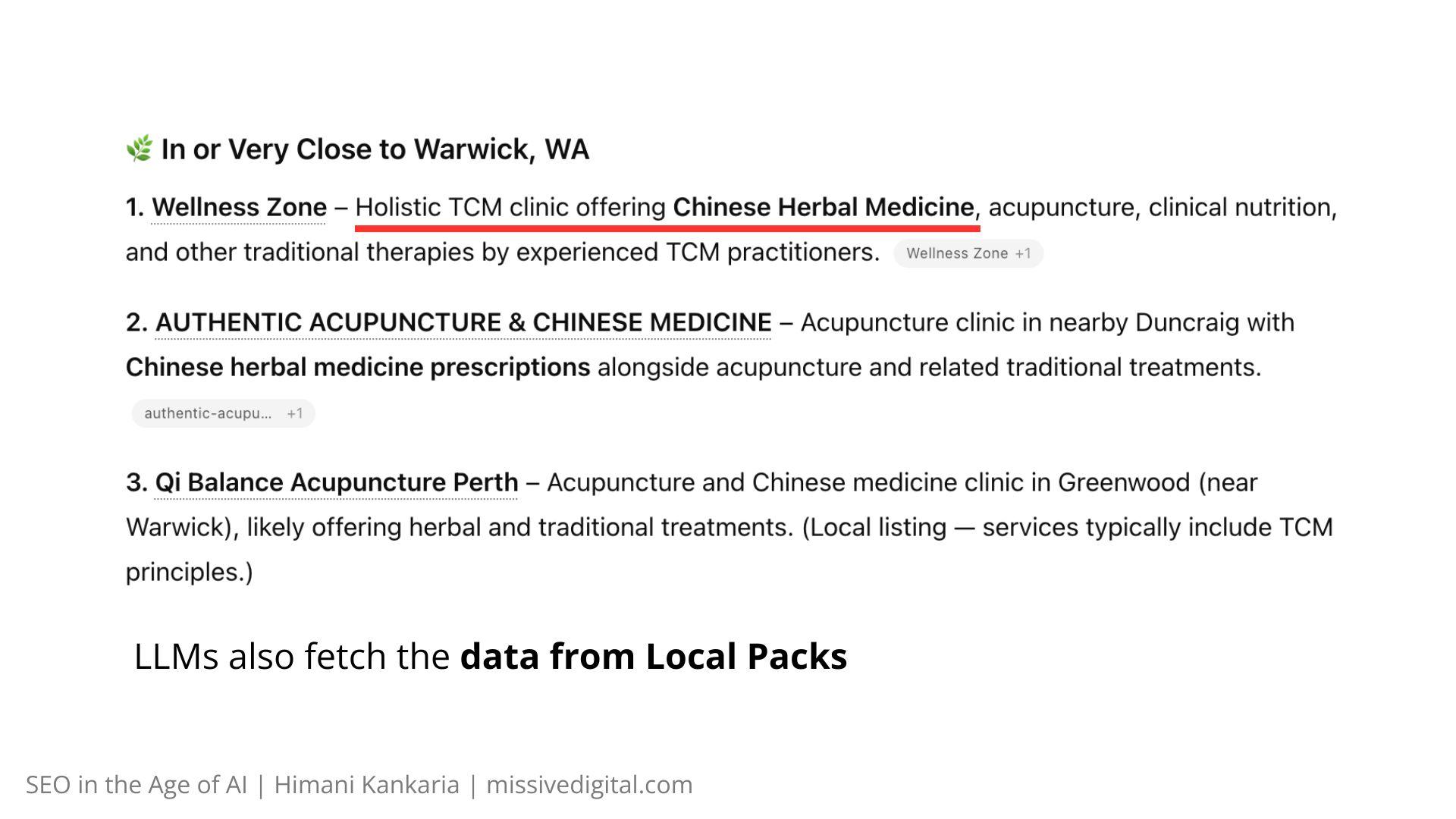 ChatGPT local recommendation for Chinese herbal medicine near Warwick